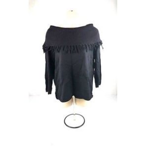 Crystal-Kobe Women's Large Black Off The Shoulder